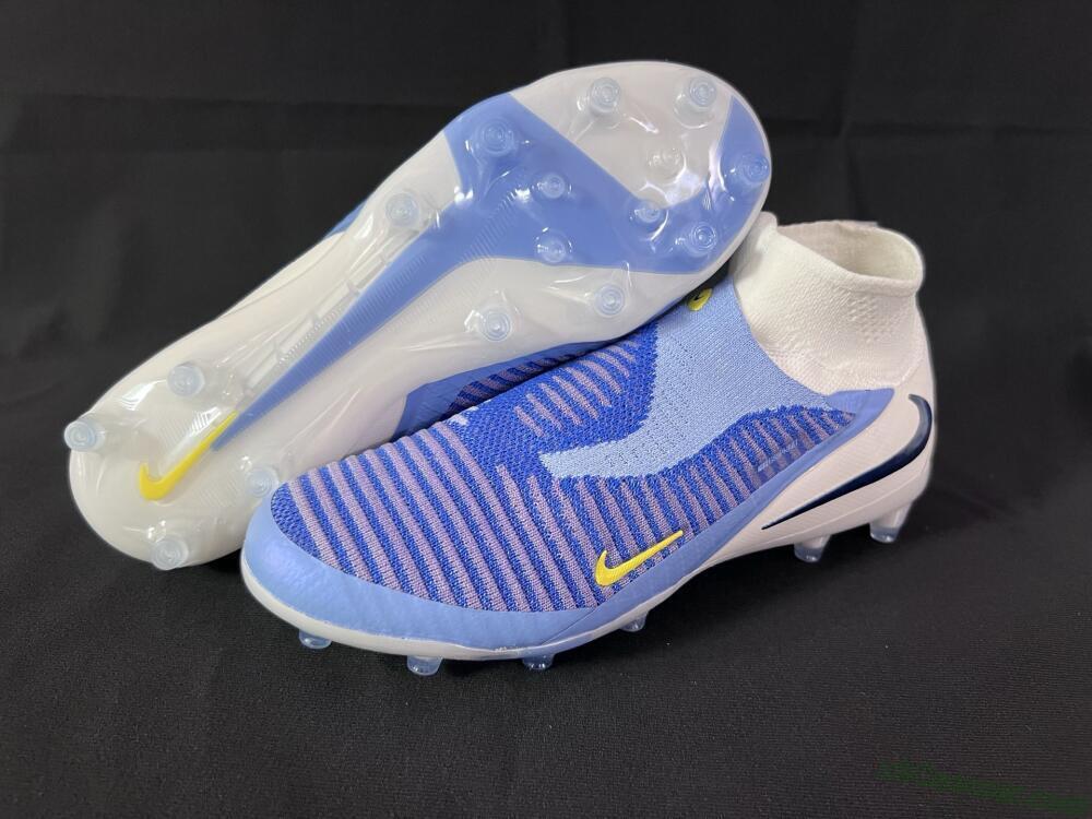 Nike Phantom 6 High Elite AG Artificial Grass Soccer Cleats - Blue/White/Black