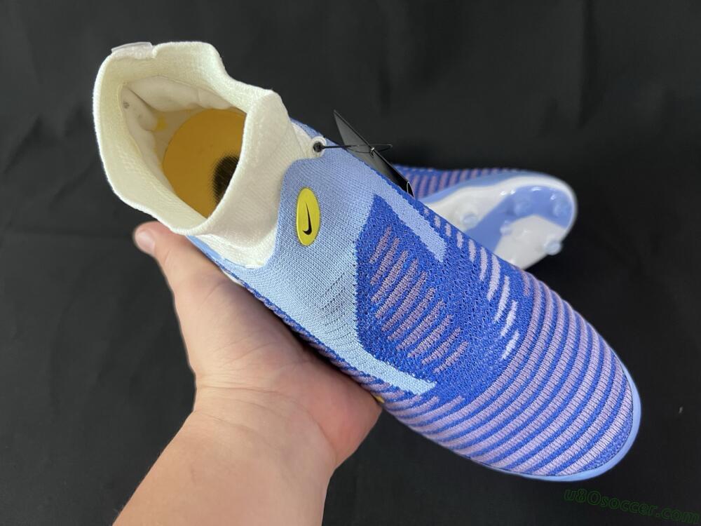 Nike Phantom 6 High Elite AG Artificial Grass Soccer Cleats - Blue/White/Black