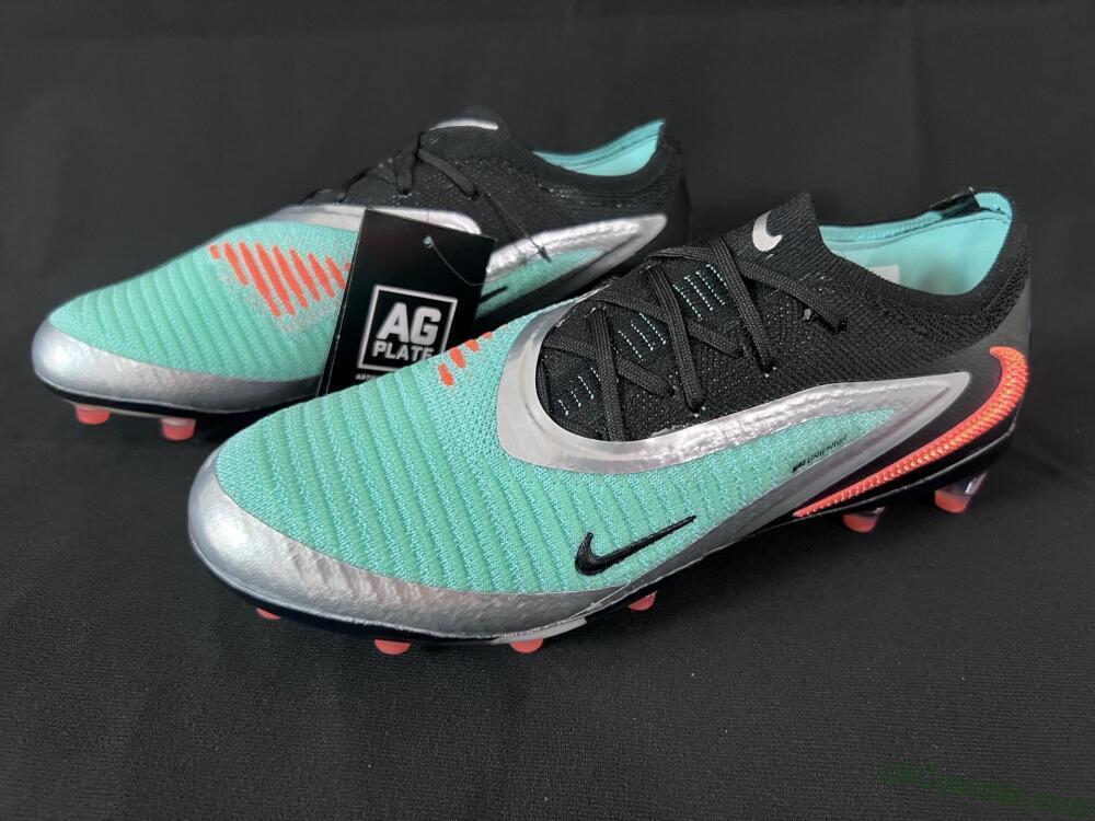 Nike Phantom 6 Low Elite AG Artificial Grass Soccer Cleats - Jade/Black/Silver