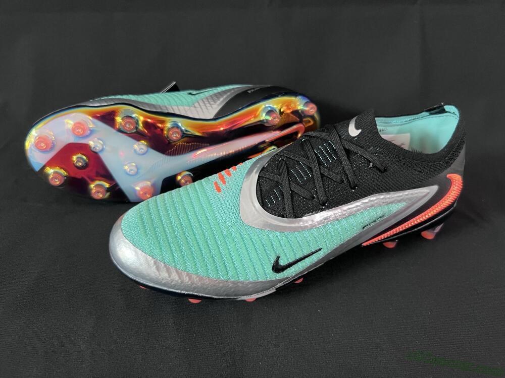 Nike Phantom 6 Low Elite AG Artificial Grass Soccer Cleats - Jade/Black/Silver