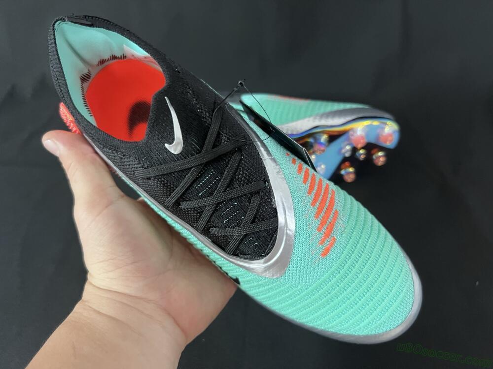 Nike Phantom 6 Low Elite AG Artificial Grass Soccer Cleats - Jade/Black/Silver