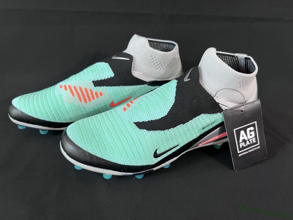 Nike Phantom 6 High Elite AG Artificial Grass Soccer Cleats - Jade/Black/Silver