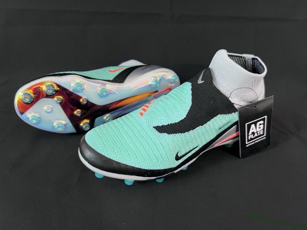 Nike Phantom 6 High Elite AG Artificial Grass Soccer Cleats - Jade/Black/Silver