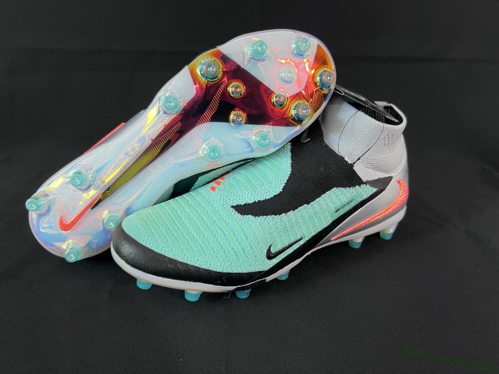Nike Phantom 6 High Elite AG Artificial Grass Soccer Cleats - Jade/Black/Silver