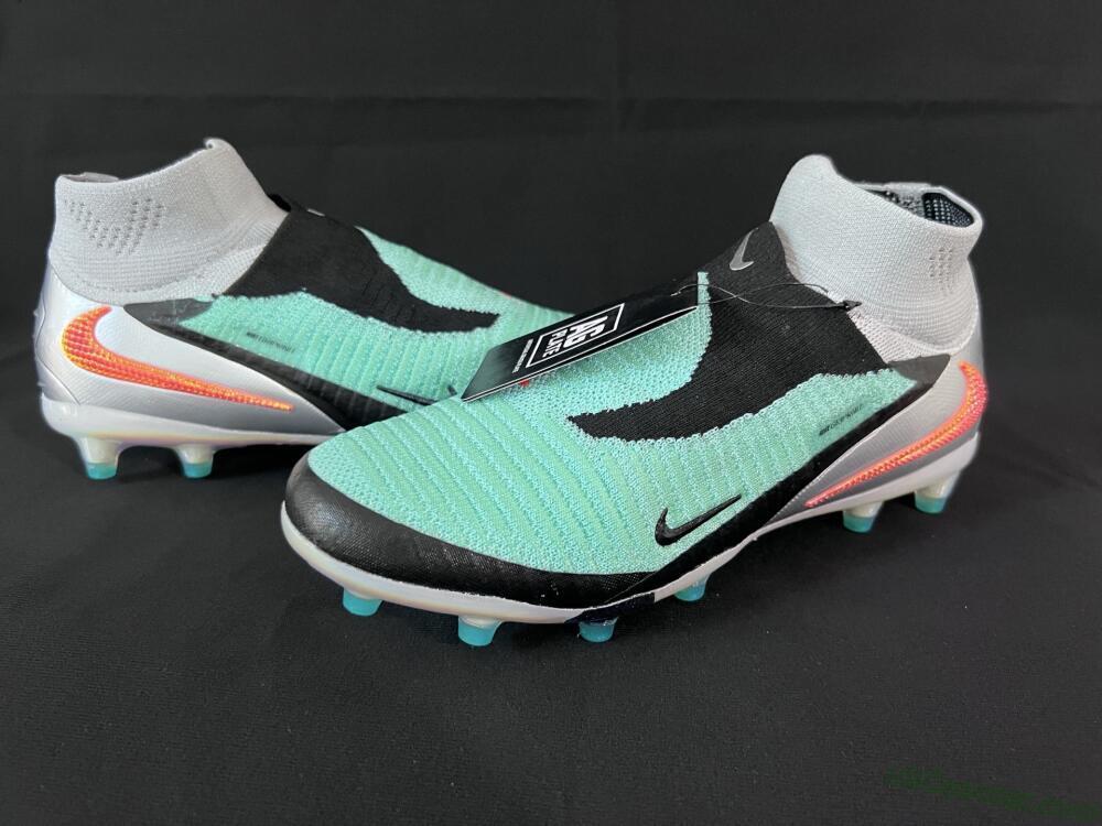 Nike Phantom 6 High Elite AG Artificial Grass Soccer Cleats - Jade/Black/Silver