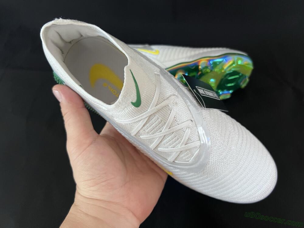 Nike Phantom 6 Low Elite FG Firm Ground Soccer Cleats - White/Silver/Gold