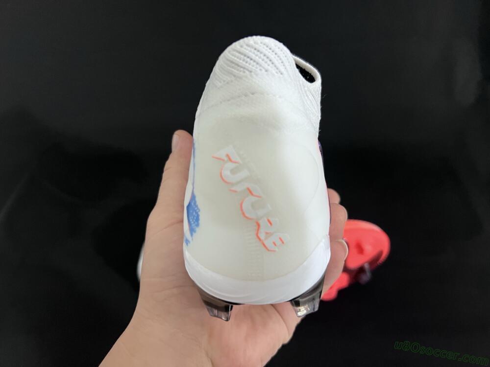 Puma Future 8 Ultimate FG Firm Ground Soccer Cleats - White/Pink/Blue