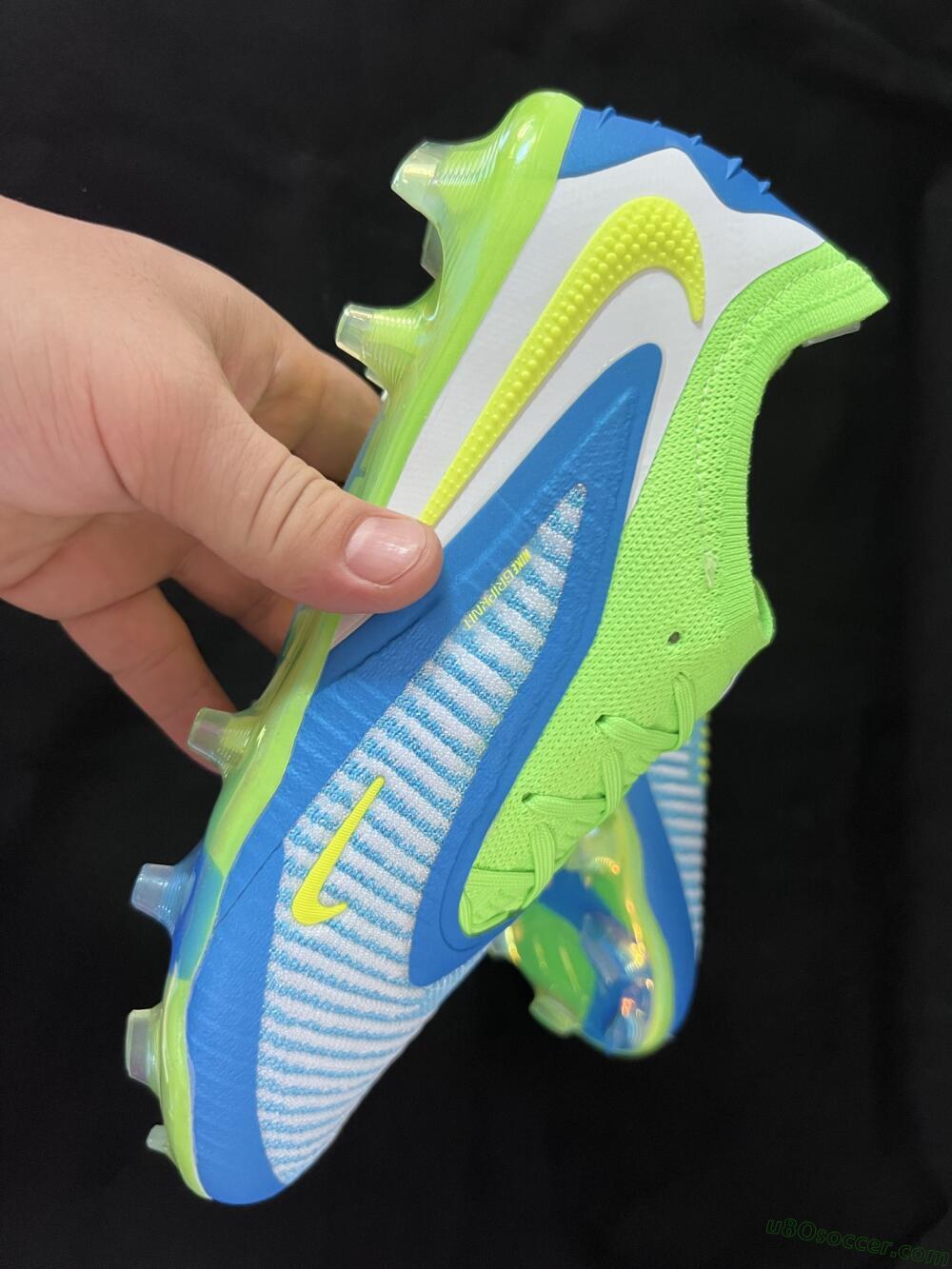 Nike Phantom 6 Low Elite FG Firm Ground Soccer Cleats - Blue/Yellow/White