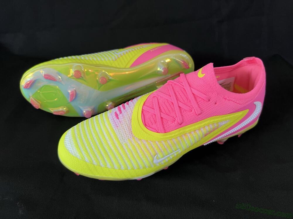 Nike Phantom 6 Low Elite FG Firm Ground Soccer Cleats - Yellow/Pink/White