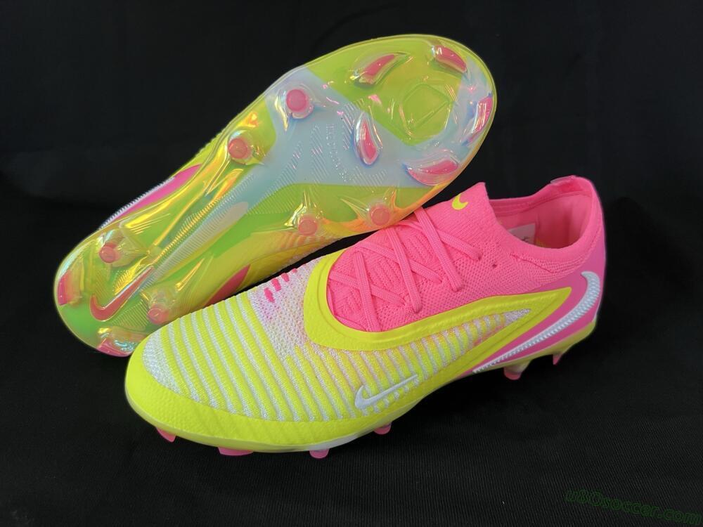 Nike Phantom 6 Low Elite FG Firm Ground Soccer Cleats - Yellow/Pink/White
