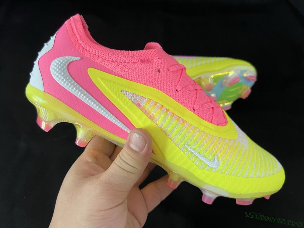 Nike Phantom 6 Low Elite FG Firm Ground Soccer Cleats - Yellow/Pink/White