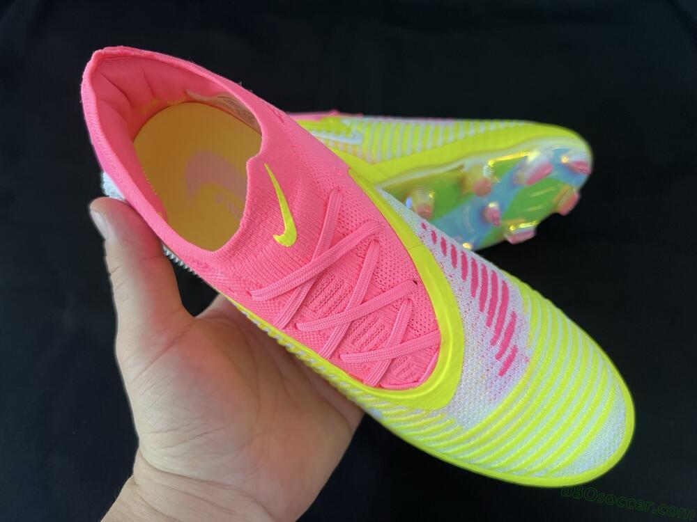 Nike Phantom 6 Low Elite FG Firm Ground Soccer Cleats - Yellow/Pink/White
