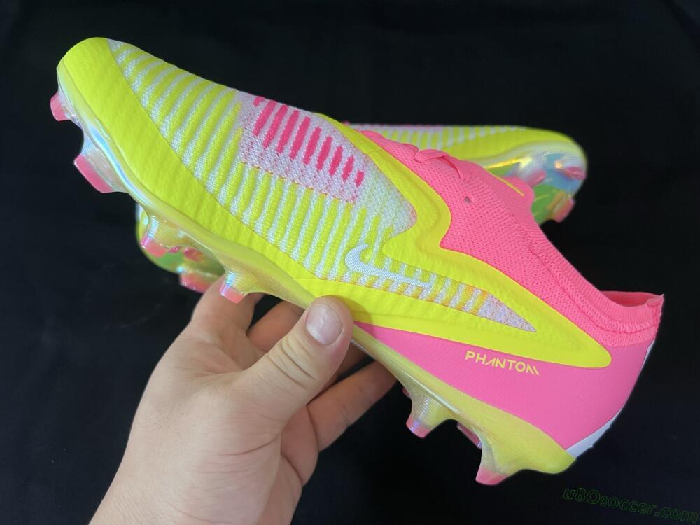Nike Phantom 6 Low Elite FG Firm Ground Soccer Cleats - Yellow/Pink/White