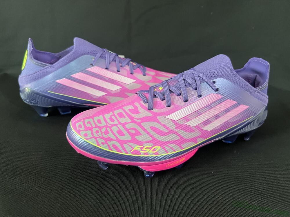 Adidas F50+ Elite Lightstrike Pro FG Firm Ground Soccer Cleats - Pink/Purple/Yellow