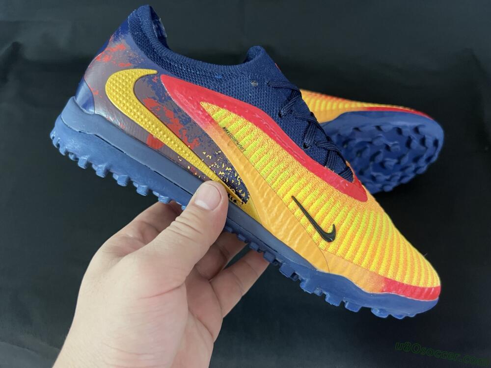 Nike Phantom 6 Elite TF Artificial Turf Soccer Shoes - Yellow/Red/Blue