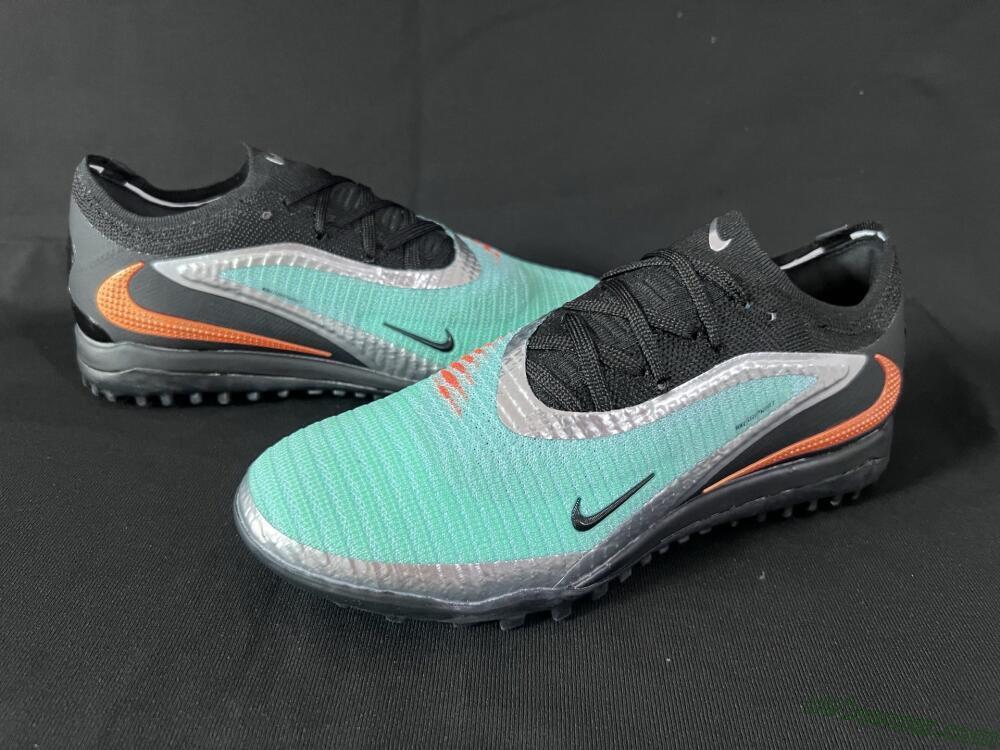 Nike Phantom 6 Elite TF Artificial Turf Soccer Shoes - Jade/Silver/Black
