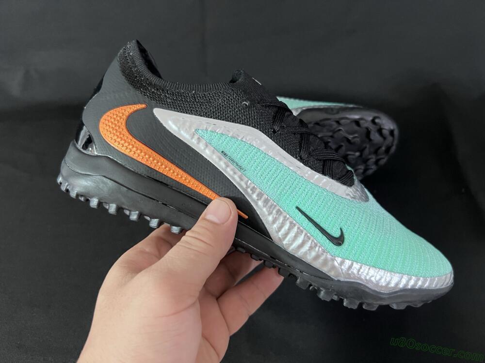 Nike Phantom 6 Elite TF Artificial Turf Soccer Shoes - Jade/Silver/Black