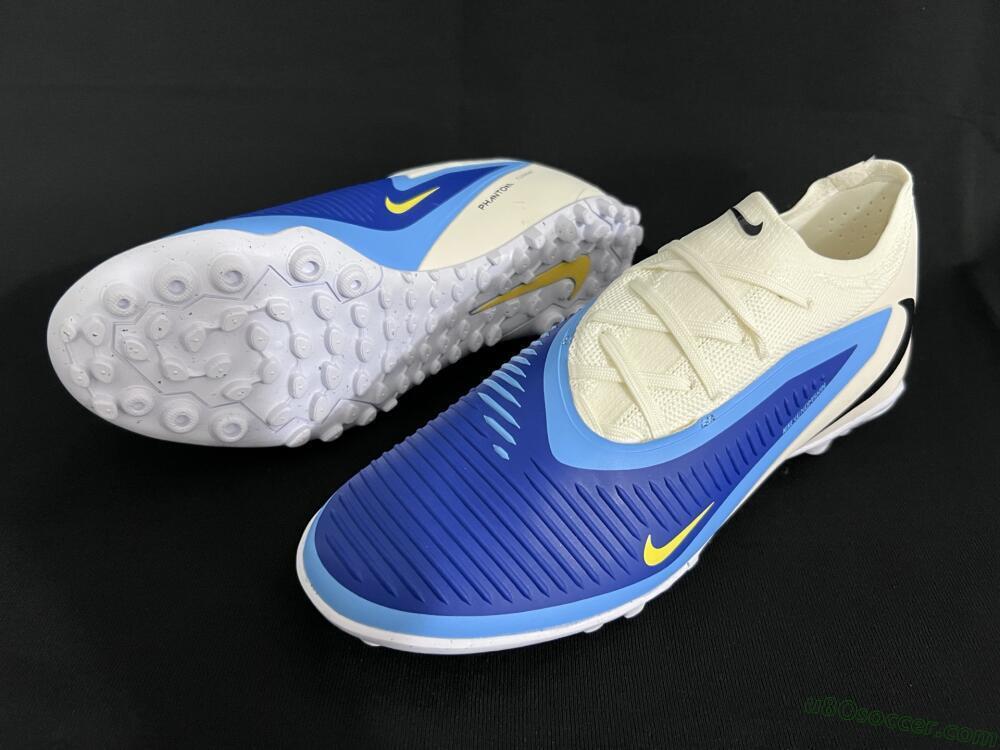 Nike Phantom 6 Low Elite TF Artificial Turf Soccer Shoes - Blue/White/Black