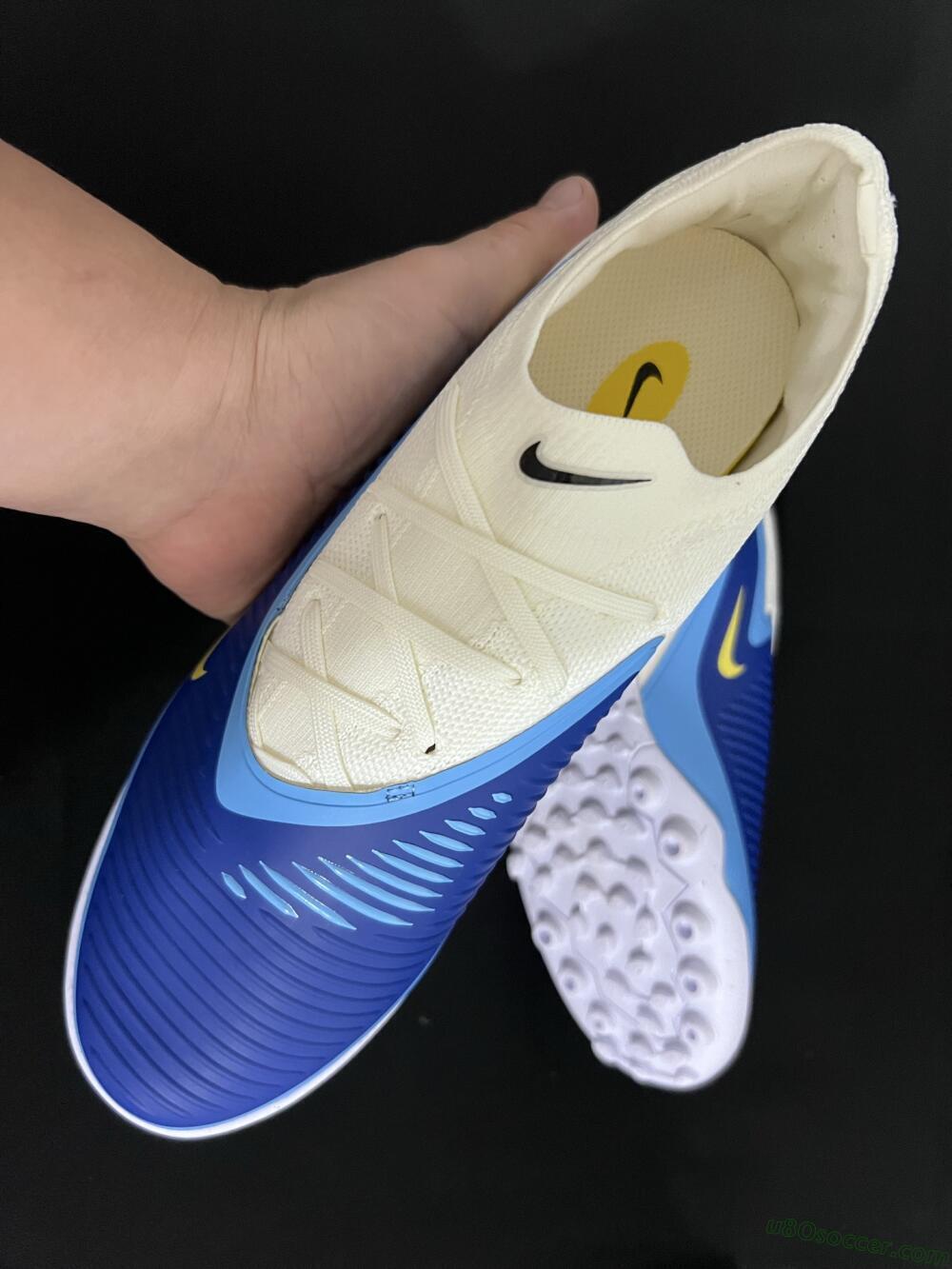 Nike Phantom 6 Low Elite TF Artificial Turf Soccer Shoes - Blue/White/Black