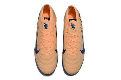 KM x Nike Air Zoom Mercurial Vapor 16 Elite TF Artificial Turf Soccer Shoes - Orange/Ocean Blue/Sandy Peach