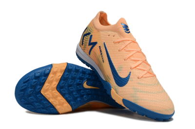 KM x Nike Air Zoom Mercurial Vapor 16 Elite TF Artificial Turf Soccer Shoes - Orange/Ocean Blue/Sandy Peach
