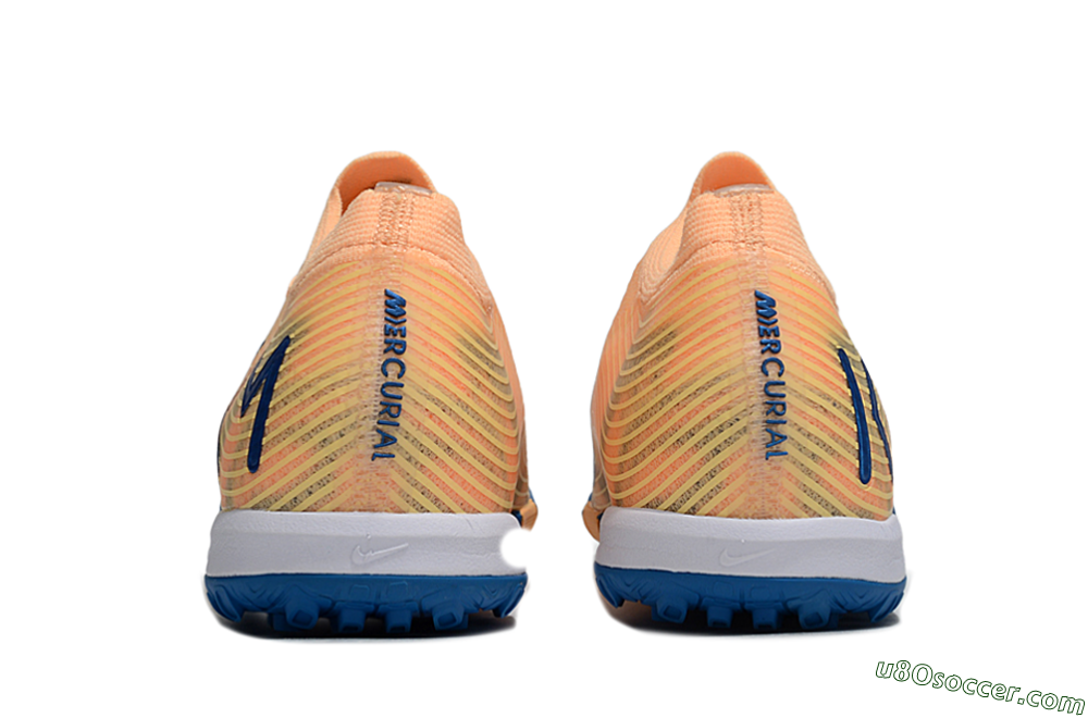 KM x Nike Air Zoom Mercurial Vapor 16 Elite TF Artificial Turf Soccer Shoes - Orange/Ocean Blue/Sandy Peach 5