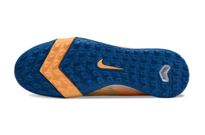 KM x Nike Air Zoom Mercurial Vapor 16 Elite TF Artificial Turf Soccer Shoes - Orange/Ocean Blue/Sandy Peach