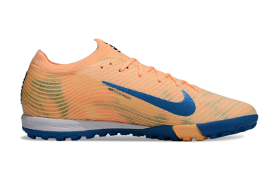 KM x Nike Air Zoom Mercurial Vapor 16 Elite TF Artificial Turf Soccer Shoes - Orange/Ocean Blue/Sandy Peach