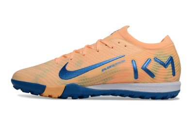 KM x Nike Air Zoom Mercurial Vapor 16 Elite TF Artificial Turf Soccer Shoes - Orange/Ocean Blue/Sandy Peach