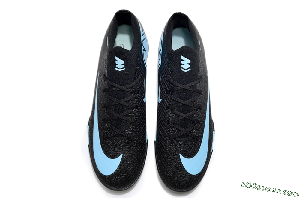 Nike Air Zoom Mercurial Vapor 16 Elite TF Artificial Turf Soccer Shoes - Black/Ice Blue/Dusk Black 4