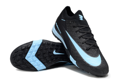 Nike Air Zoom Mercurial Vapor 16 Elite TF Artificial Turf Soccer Shoes - Black/Ice Blue/Dusk Black