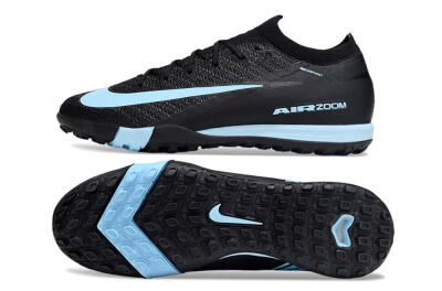 Nike Air Zoom Mercurial Vapor 16 Elite TF Artificial Turf Soccer Shoes - Black/Ice Blue/Dusk Black