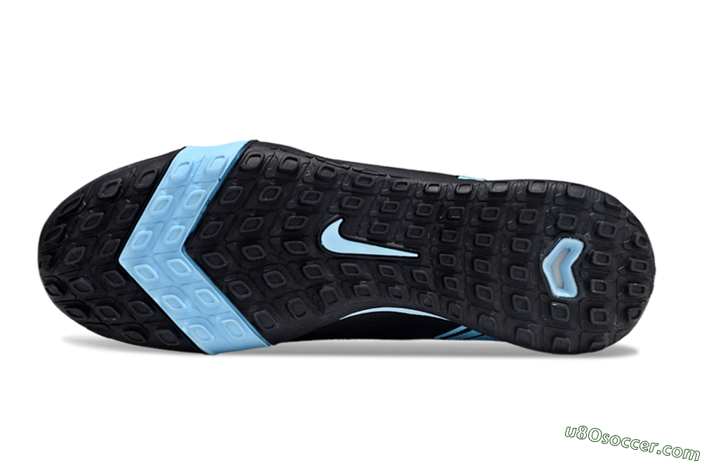 Nike Air Zoom Mercurial Vapor 16 Elite TF Artificial Turf Soccer Shoes - Black/Ice Blue/Dusk Black 6