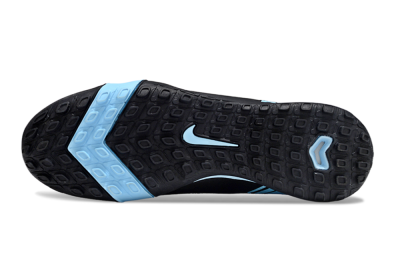 Nike Air Zoom Mercurial Vapor 16 Elite TF Artificial Turf Soccer Shoes - Black/Ice Blue/Dusk Black