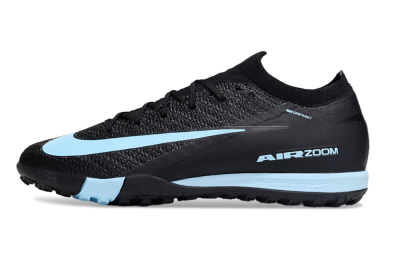 Nike Air Zoom Mercurial Vapor 16 Elite TF Artificial Turf Soccer Shoes - Black/Ice Blue/Dusk Black