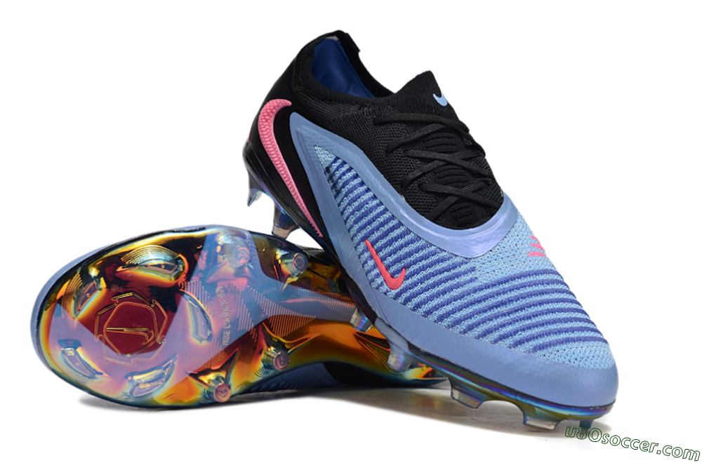 Nike Phantom 6 Low Elite FG Firm Ground Soccer Cleats - Blue/Vibrant Blue/Hot Pink 3