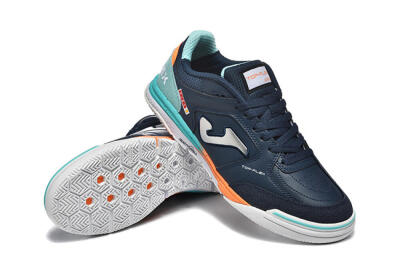 Joma Top Flex IC Indoor & Futsal Soccer Shoes - Navy/Coral Blue/Orange Splash