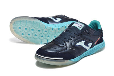 Joma Top Flex IC Indoor & Futsal Soccer Shoes - Navy/Aqua Mist/Deep Ocean