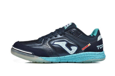 Joma Top Flex IC Indoor & Futsal Soccer Shoes - Navy/Aqua Mist/Deep Ocean