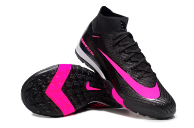 Nike Air Zoom Mercurial Superfly 10 Elite TF Artificial Turf Soccer Shoes - Black/Neon Pink/Charcoal Grey