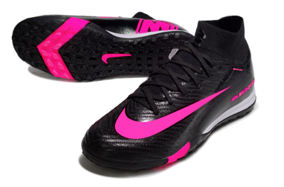 Nike Air Zoom Mercurial Superfly 10 Elite TF Artificial Turf Soccer Shoes - Black/Neon Pink/Charcoal Grey