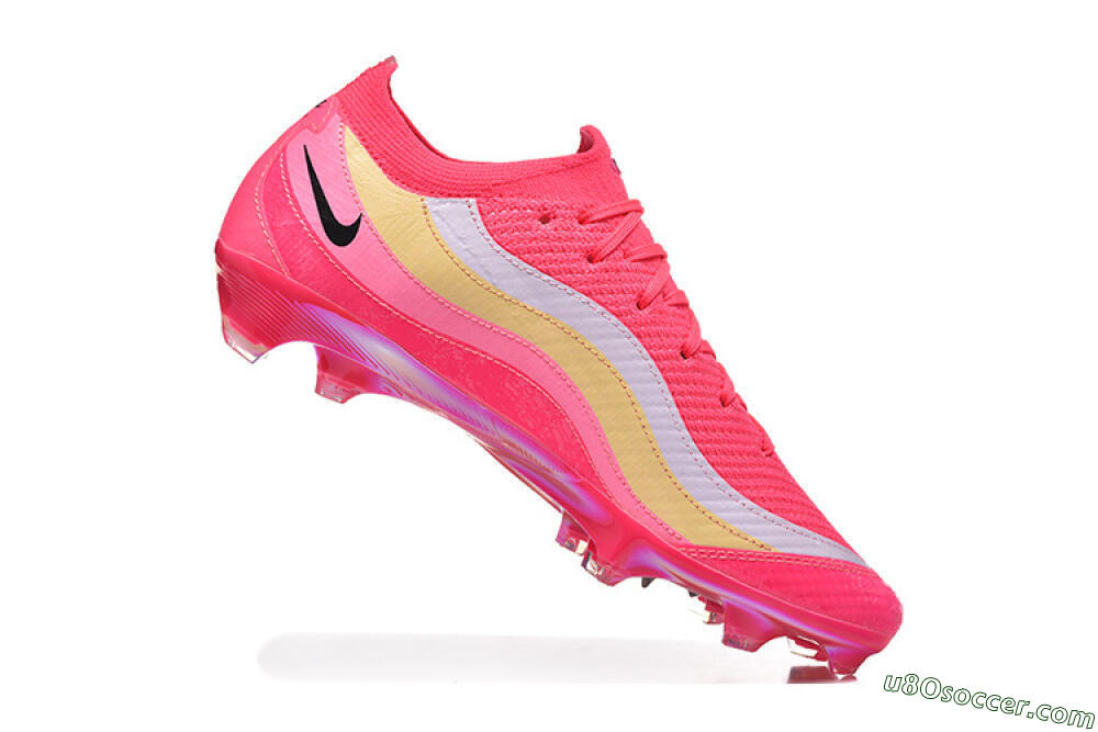 Nike Air Zoom Mercurial Vapor 16 Elite FG Firm Ground Soccer Cleats - Pink/Sunset Orange/Neon Yellow 7