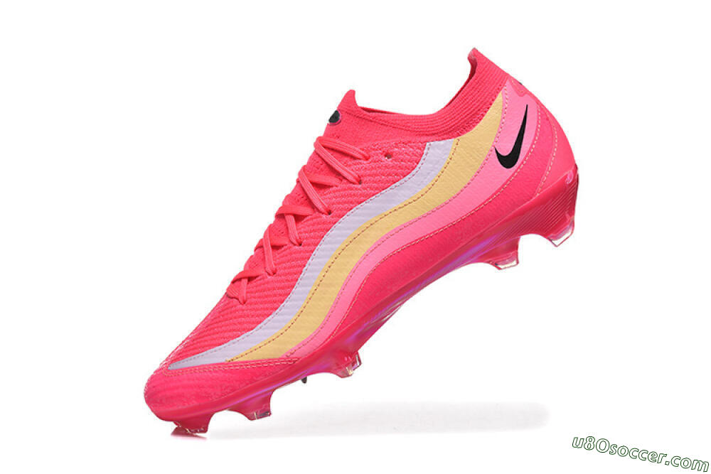 Nike Air Zoom Mercurial Vapor 16 Elite FG Firm Ground Soccer Cleats - Pink/Sunset Orange/Neon Yellow 8