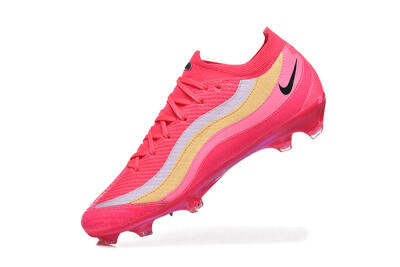 Nike Air Zoom Mercurial Vapor 16 Elite FG Firm Ground Soccer Cleats - Pink/Sunset Orange/Neon Yellow