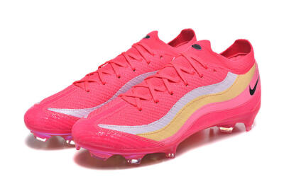 Nike Air Zoom Mercurial Vapor 16 Elite FG Firm Ground Soccer Cleats - Pink/Sunset Orange/Neon Yellow