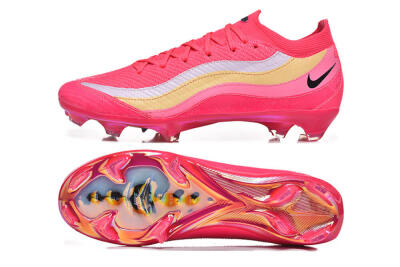 Nike Air Zoom Mercurial Vapor 16 Elite FG Firm Ground Soccer Cleats - Pink/Sunset Orange/Neon Yellow