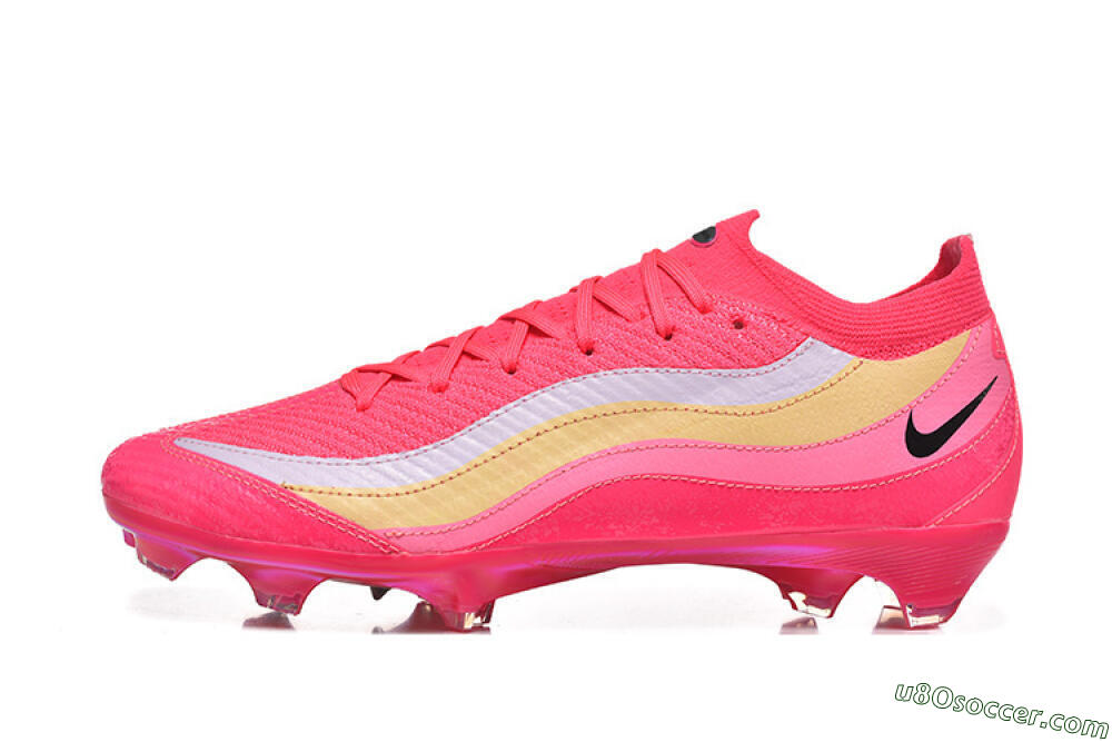 Nike Air Zoom Mercurial Vapor 16 Elite FG Firm Ground Soccer Cleats - Pink/Sunset Orange/Neon Yellow 2