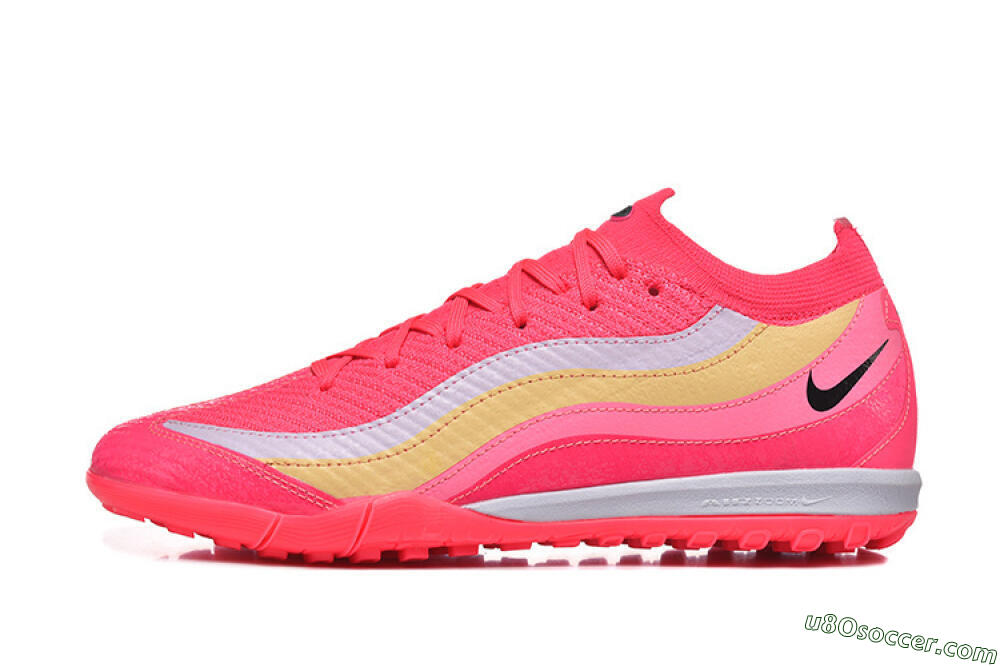 Nike Air Zoom Mercurial Vapor 16 Elite TF Artificial Turf Soccer Shoes - Pink/Vibrant Pink/Soft Yellow 2