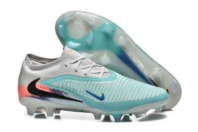 Nike Phantom 6 Low Elite FG Firm Ground Soccer Cleats - Aqua/Soft Blue/Coral Pink