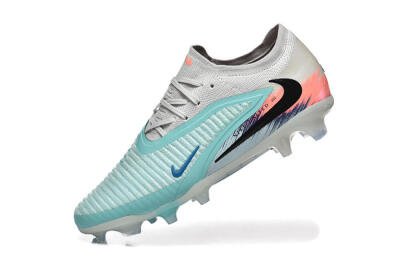 Nike Phantom 6 Low Elite FG Firm Ground Soccer Cleats - Aqua/Soft Blue/Coral Pink